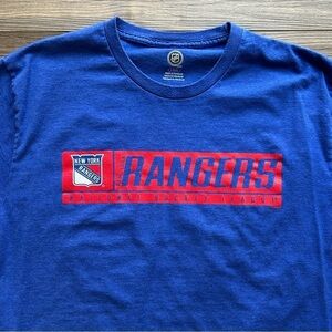 NHL | New York Rangers Retro T-Shirt in Blue and Red (Large)